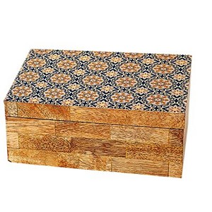 Compre una caja de dinero de madera con dados pequeños vintage en la India Regalos y artesanías Cajas de madera Letreros de pared hechos en la India - Product Image 4