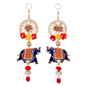 Éléphant Subh Labh Nouvelle Tendance Tenture Murale Festival Décoration Pooja Décoration Côté Suspendu Décoration Maison - Product Image 2