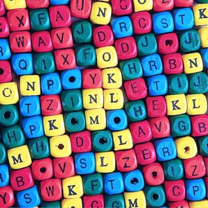 Cuentas Redondas de Madera Impresas, Cuentas de Madera de Colores y Formas Personalizadas, Producto Artesanal Indio Hecho a Mano - Product Image 6