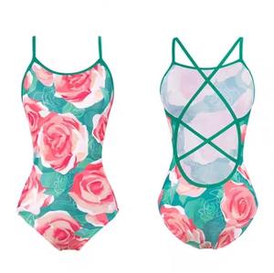 Maillot de bain une pièce à bretelles fines pour filles et femmes juniors adultes pour la compétition d'entraînement de natation - Product Image 3