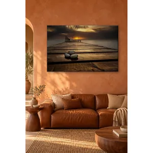 Impression sur toile Fida Pier and Stones at Sunset - Product Image 2