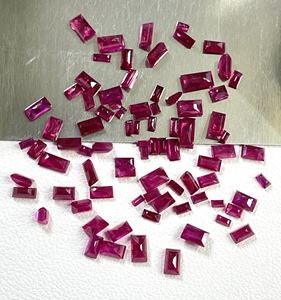 Fine Quality 100% Natural Burma <b>Ruby</b> Heated Mix Size Baguette Cut 10 Cts. Reddish Pink Color Loose Gemstone for Making Jewellery - Product Image 4