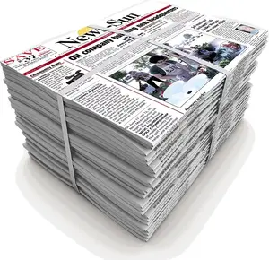 Papel de resíduos do jornal velho usado, rolha de resíduos limpo onp resíduos-papel de notícias antigas e sobre jornal de problemas