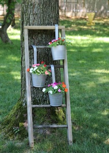 Soporte de plantas de escalera y macetas galvanizadas para decoración de jardín, bricolaje - Product Image 6