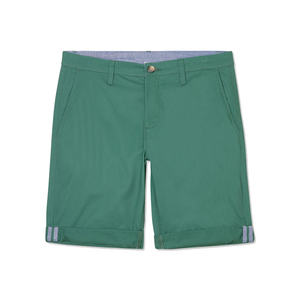 Shorts chino en toile décontractés polyvalents pour hommes en beige olive avec coupe classique, coutures renforcées, écologiques - Product Image 1