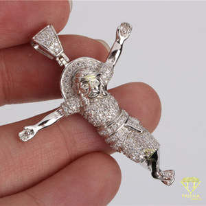 เครื่องประดับทางศาสนาฮิปฮอปจี้ไม้กางเขนเย็นที่กำหนดเอง VVS เพชรที่ปลูกในห้องปฏิบัติการ - Product Image 5