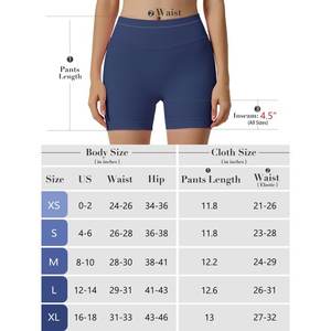 Womens Workout Impact Shorts Scrunch Butt Lifting Gym Seamless Booty Biker Shorts, Light Blue L - Product Image 6