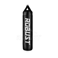 Sac de frappe robuste de haute qualité ROBUST INDUSTRIES, 6 pieds de haut, avec logo personnalisé, en cuir PU lourd, rempli de sable, pour l'entraînement et le kickboxing