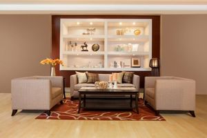 Canapé d'angle moderne en bois de teck massif Maya 3 places pour hall d'hôtel salon appartement intérieur de maison - Product Image 3