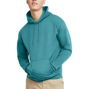 Sweat à capuche en molleton doux surdimensionné pour homme, chaud pour l'hiver, avec poche, logo personnalisé, uni, teinture unie, streetwear décontracté - Product Image 1