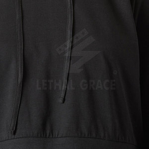 เสื้อเอวลอยมีฮู้ดสำหรับผู้หญิงเสื้อออกกำลังกายผ้าฝ้ายระบายอากาศได้ดีมีลายสีทึบแฟชั่นฤดูร้อน - Product Image 6