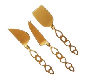 Juego de Cuchillos para Queso de Acero Inoxidable con Hoja Dorada Pulida Brillante para Uso en Hoteles y Restaurantes, Multiusos, Apto para Lavavajillas - Product Image 6