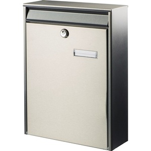 Boîte aux lettres Burg-Wchter Berlin 3777 NI en acier inoxydable DIN C4 Hauteur 400 mm Largeur 285 mm Profondeur 105 mm - Product Image 1