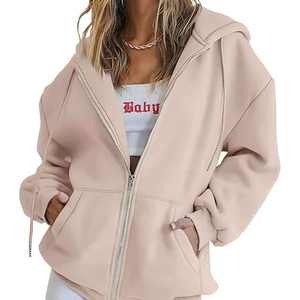 เสื้อมีฮู้ดผ้าฟลีซปักลายสำหรับทั้งชายและหญิงผ้ากันลมเป็นมิตรกับสิ่งแวดล้อมผ้าซิปมีฮู้ดสไตล์ฮิปฮอปสำหรับฤดูหนาวขายส่ง - Product Image 2