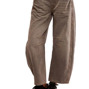 ชุดบอดี้สูทผ้ายีนส์เปิดไหล่สำหรับผู้หญิงชุดเอี๊ยมขาสั้นปักลาย2024สีพื้นดีไซน์ใหม่ - Product Image 6