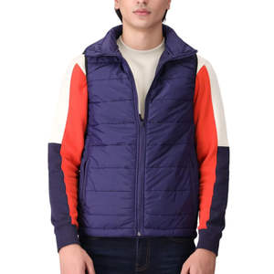 Gilet d'hiver en duvet de couleur unie pour femmes, respirant, à bulles, à manches longues pour hommes, fermeture à glissière épaisse, service OEM - Product Image 2