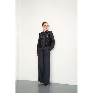 Lace Detailed Denim Wholesale <b>Shirt</b> - [object Object] - Product Image 3