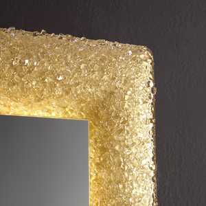 Reversible Gold Grain 90x62 Fused Glass Frame <b>Framed</b> <b>Mirror</b> - Product Image 5