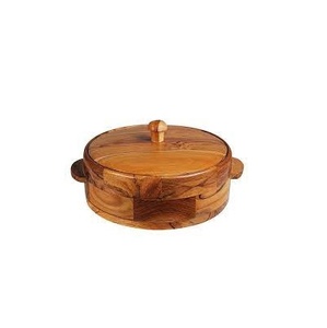 Latest Design <b>Wooden</b> Roti Box with Handle and Lid Round Shape Customized Size and Latest Design <b>Wooden</b> Roti Box - Product Image 1