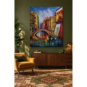 Impression sur toile du pont Fida et des gondoles sur un canal de Venise - Product Image 5
