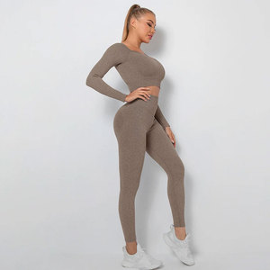 Spandex Polyester Gym Wear Ensemble de yoga pour femmes Nouveau design Article frais Ensemble de yoga en cours d'exécution pour femmes - Product Image 6