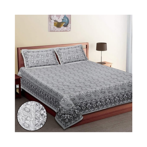 Cubrecama Ligero con Patrón Damasco Gris Liso de 800 Hilos, Certificado GRS, Ecológico, para Cama Doble, Uso en Dormitorio Indio de Lujo - Product Image 6
