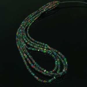 Collar de cuentas lisas de ópalo etíope de alta calidad Cuentas de fuego múltiples etíopes naturales Regalo de stock limitado para ella Cuentas al por mayor - Product Image 3