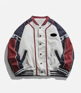 Marca privada personalizada más popular Vintage NASCAR chaquetas bordado logo parche OEM venta al por mayor equipo de carreras chaqueta su diseño