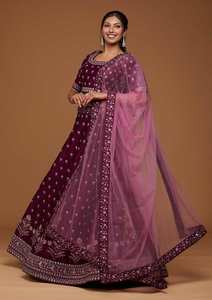 Designer Aada Slub Soie Lehenga Choli pour Femmes Zari Feuille Brodée Robe de Soirée de Mariage pour Occasions Spéciales-Indien Pakistanais - Product Image 6