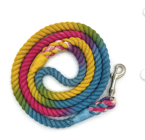 5ft Rope Dog <b>Leash</b> Ombre Braided 100% Cotton Multi-colored Customized Colored Cotton Rope Handmade Dog <b>Leash</b> <b>Pet</b> <b>Leash</b> Set - Product Image 3
