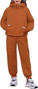 Nuevo Conjunto de Sudadera con Capucha y Pantalones Deportivos para Niñas, Estilo Informal, Diseño de Dibujos Animados, Colores Personalizados, Transpirable, para Uso Diario - Product Image 3