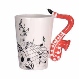 Taza de cerámica con mango de instrumento musical, capacidad de 400ml, respetuosa con el medio ambiente, apta para microondas, regalos de negocios, transferencia de calor sublime - Product Image 5