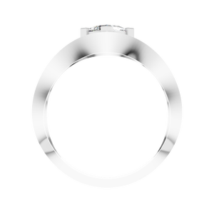 Anillo de Compromiso de Oro Sólido de 14K con Moissanita Corte Princesa de 0.5 Ct, Anillo de Boda Solitario con Vástago Dividido, Joyería Chapada en Rodio para Fiesta - Product Image 4