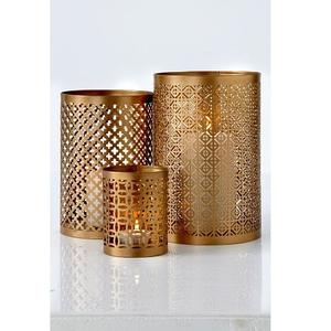 Support de bougie en métal, porte-bougie pour l'éclairage et la décoration de la maison, ensemble élégant, finition antique, porte-bougie décoratif - Product Image 1