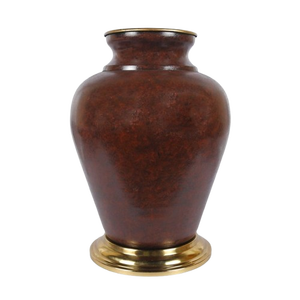 Jarrón de metal texturizado adornado con una hoja - Product Image 3