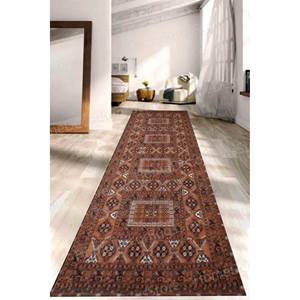 Alfombras con Patrón Kilim Marrón, Alfombra Estampada, Alfombras Negras, Alfombras con Patrón Geométrico, Alfombra de Terciopelo de Lujo - Product Image 5