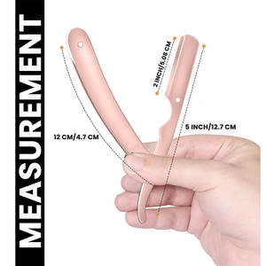 มีดโกนหนวดแบบตรงพร้อมใบมีดสแตนเลสสำหรับช่างตัดผม - Product Image 2