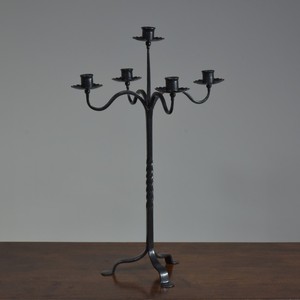Rustic Iron 3-Arm <b>Floor</b> Candelabra <b>Candle</b> <b>Holder</b> Customized Size/Shape/Color Handmade Eco-Friendly Home Decoration for Weddings - Product Image 4