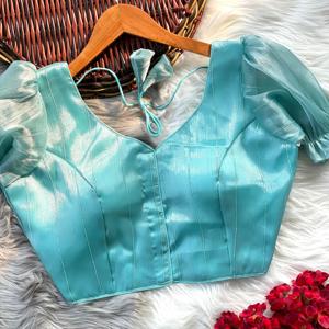 เสื้อเบลาส์ทันสมัยสำหรับฤดูร้อนโดย Zimi slub ผ้า strach ที่มีดีปมด้านหน้าที่สวยงามเปิดลวดลายสไตล์ทางการพร้อมใส่ - Product Image 4