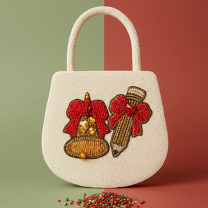 Bolsos Escolares Personalizados al por Mayor con Cuentas Hechas a Mano, Bolso de Mano con Cremallera y Cuentas de Vidrio de Primera Calidad, Fabricante de Bolsos de Regalo Festivos para Maestros - Product Image 1
