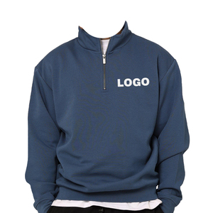 Wholesales Custom Factory <b>Half</b> Zipper <b>Sweatshirts</b> Hoodies Mock Neck <b>Zip</b> up <b>Sweatshirts</b> for <b>Men</b> High Quality Cotton <b>Sweatshirts</b> - Product Image 1