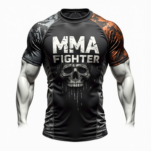 Protège-éruptions cutanées sublimés MMA personnalisés équipement de performance athlétique respirant pour les sports de combat et les vêtements d'entraînement en salle de sport - Product Image 5