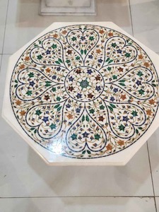 โต๊ะหินอ่อนสีขาวที่สวยงามเป็นที่ต้องการมากที่สุดเหมาะสำหรับโต๊ะอาหารเช้าและมุมรับประทานอาหารในราคาที่ดี - Product Image 4