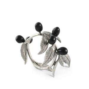 Anneau de serviette noir finition argentée, décoration de table élégante pour les fêtes, les événements, les mariages, les réceptions à domicile, la mise en place de la table à manger, en provenance d'Inde - Product Image 6