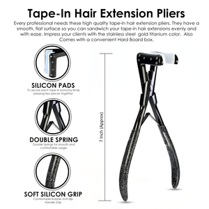 Pince à cheveux noire personnalisée pour extensions de cheveux, pince plate à bande adhésive en acier inoxydable, pince à bande adhésive pour salon, ensemble de pinces de soin - Product Image 2