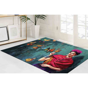 Butterfly Print Thick Chenille <b>Rug</b>, Entryway Bathroom Salon Decor - Product Image 4