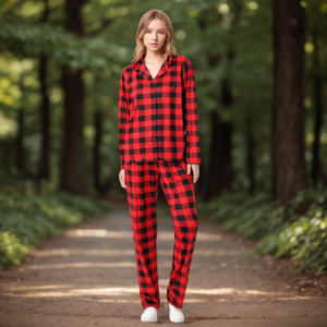 D0901TA01 vente en gros de pyjamas à manches longues pour femmes style de noël vêtements de nuit pour la famille combinaison pour bébé mode féminine - Product Image 4