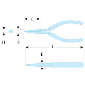 Pince à bec plat fin ESD Facom - Product Image 2