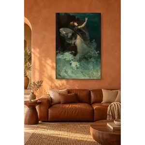 Fida Paul Ku - Impression sur toile Sirène ailée au-dessus des vagues - Product Image 5