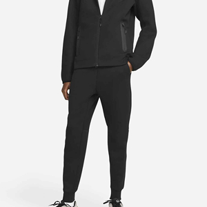 Pantalon de survêtement pour homme personnalisé 2024, coton et polyester de haute qualité, cordon de serrage, bas de pantalon à revers, polaire, automne-hiver, décontracté - Product Image 3